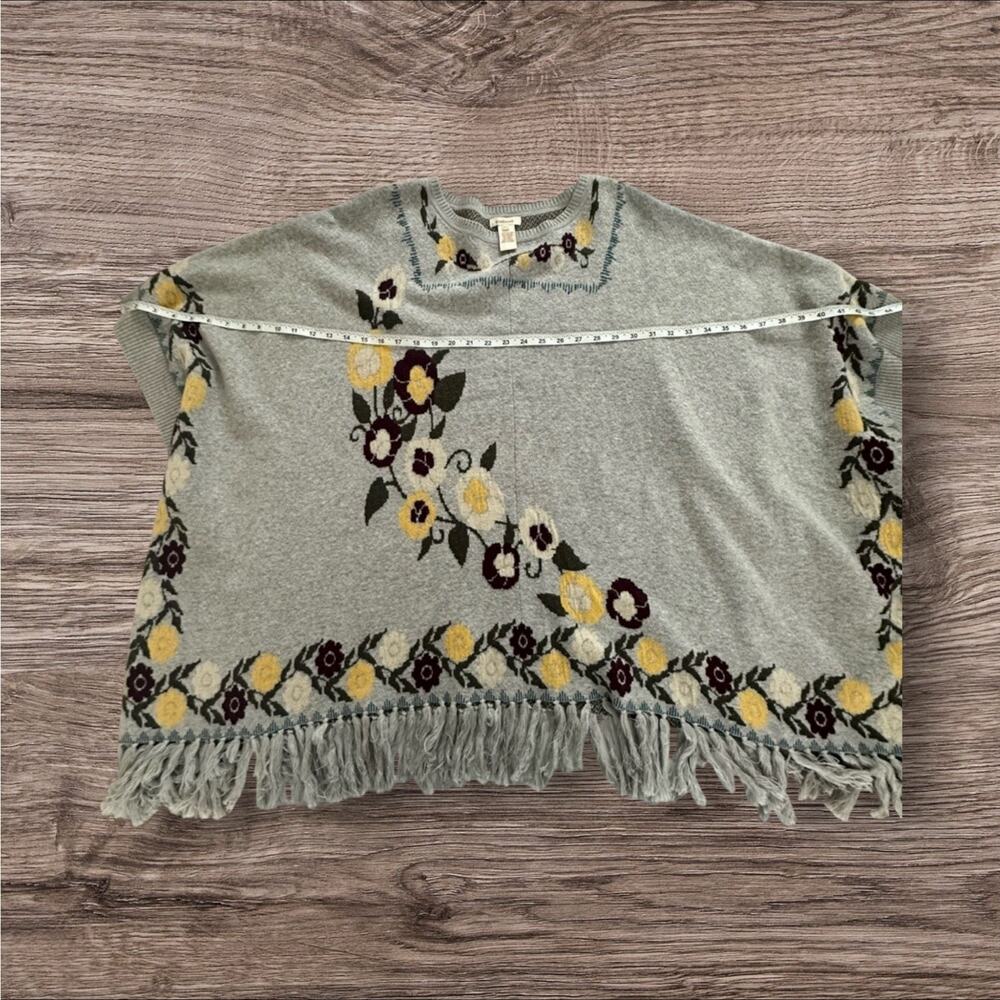 Rare Sundance Hazy Days Knit Fringe Poncho Sweater O/S - Picture 6 of 6